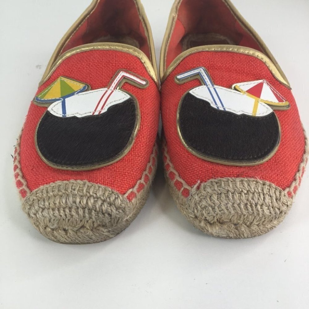 Tory Burch Coconut Linen Espadrille Flats  Size 6 - Picture 3 of 7